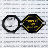 GEM - 250 GEM - 250 10x Magnification Jewelery Loupe, 20.5mm Triplet Lens Achromatic Optical Glass Metal (Aluminum) Body Black Frame Hexagonal Design Kit Set Jewelry Pocket Magnifying Tool - Gain Express