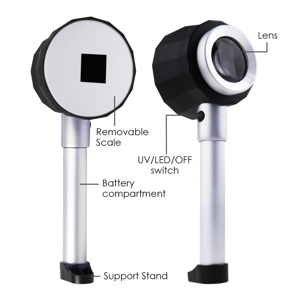 GEM - 310 GEM - 310 10x Magnification Optical Glass Loupe Magnifier Double Lens Magnifying Jewelry Gem Tool 1/16inch & 0.5mm Scale - Gain Express