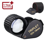 GEM - 451_10X GEM - 451 Magnifier Mini Jeweler Loupe (10X / 20X / 30X) 18mm High - Quality Optical Triplet Lens Battery Free Inspection Ideal for Jewelers, Gemologists, Collectors and Repairs - Gain Express
