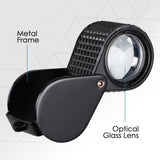 GEM - 451_10X GEM - 451 Magnifier Mini Jeweler Loupe (10X / 20X / 30X) 18mm High - Quality Optical Triplet Lens Battery Free Inspection Ideal for Jewelers, Gemologists, Collectors and Repairs - Gain Express