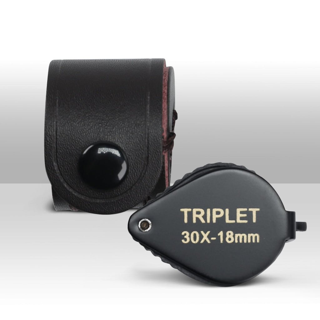 GEM - 451_30X GEM - 451 Magnifier Mini Jeweler Loupe (10X / 20X / 30X) 18mm High - Quality Optical Triplet Lens Battery Free Inspection Ideal for Jewelers, Gemologists, Collectors and Repairs - Gain Express