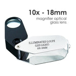 GM - 1018 GM - 1018 10X Jeweler Loupe Magnifier + LED light, 18mm lens - Gain Express