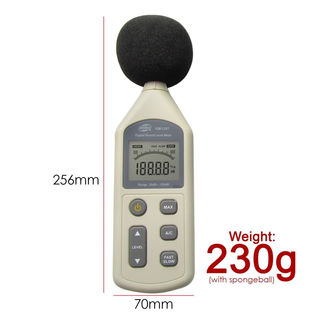 GM - 1357 GM - 1357 30~130 dB Digital Sound Pressure Level Noise Decibel Meter Tester - Gain Express