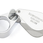 GM - 30XX Portable 30x Magnifying Optical Glass LED Light Jeweler Loupe - Gain Express