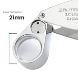 GM - 30XX Portable 30x Magnifying Optical Glass LED Light Jeweler Loupe - Gain Express