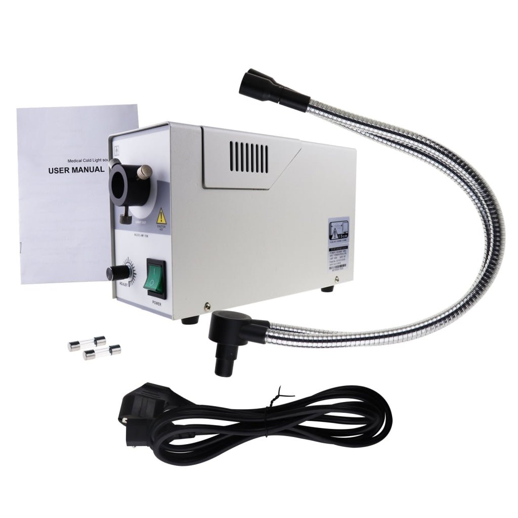 GX - 301 Dual Metal Pipe Fiber Optic Halogen Illuminator - Gain Express