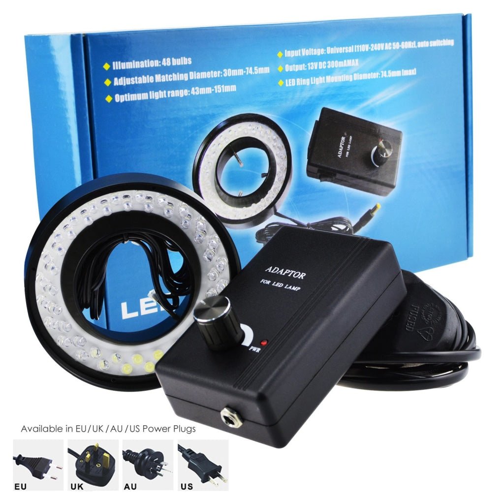 GX-480 48 LED Microscope Camera Ring Light Illuminator (60mm max dia ...