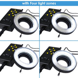 GX - 860 GX - 860 144 LED Microscope Camera Ring Light (4zone control 61mm MaxDia) - Gain Express