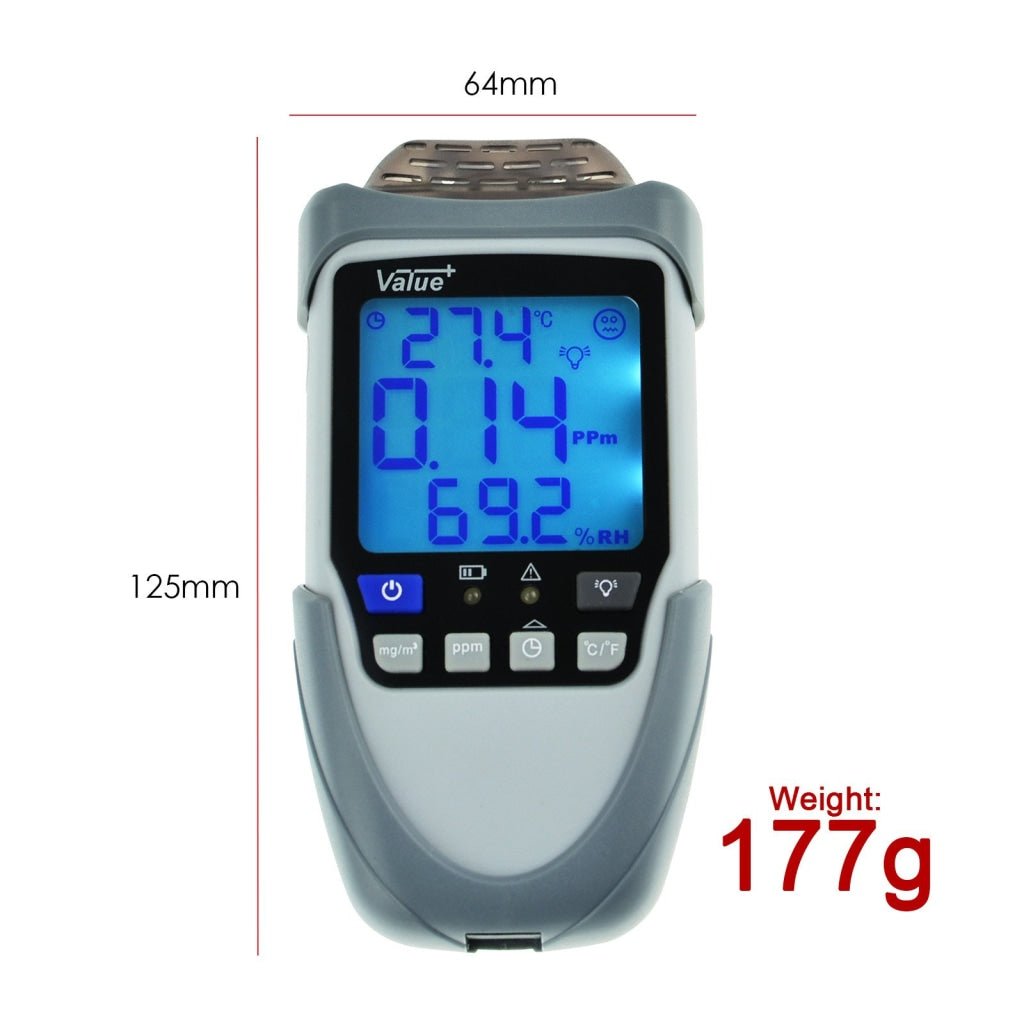 HCH - 22 HCH - 22 Formaldehyde HCHO Air Monitor Temperature Humidity Meter Gas Detector - Gain Express