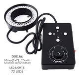 HS - 72 HS - 72 Ring Light 62mm 72 LED Microscope Camera Illuminator Flash Lens - Gain Express