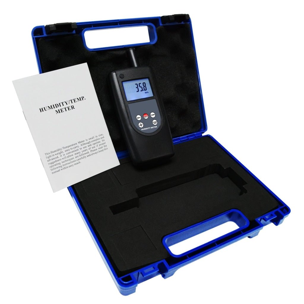 HT - 1292 HT - 1292 Digital Humidity Temperature Meter Tester Indoor Outdoor, 10~95%RH Temp - 10~60 °C (14~140°F) Wet Bulb Temp - 10~60ºC, Handheld Air Thermo - Hygrometer Hygometer Thermometer, Max Min Hold - Gain Express