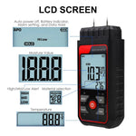 HTM - 344 HTM - 344 Pin Type Handheld Moisture Meter Humidity Tester Detector Visual High / Medium / Low Alerts Function for Wood, Plaster, Drywall, Concrete Floors, Building Materials - Gain Express