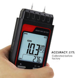 HTM - 344 HTM - 344 Pin Type Handheld Moisture Meter Humidity Tester Detector Visual High / Medium / Low Alerts Function for Wood, Plaster, Drywall, Concrete Floors, Building Materials - Gain Express
