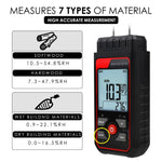 HTM - 344 HTM - 344 Pin Type Handheld Moisture Meter Humidity Tester Detector Visual High / Medium / Low Alerts Function for Wood, Plaster, Drywall, Concrete Floors, Building Materials - Gain Express