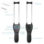 HTM - 350A HTM - 350A Digital Grain Moisture Tester Moisture Meter Water Content Analyzer with 300mm (11.8") Metal Probe for 14 Grains Wheat Corn Rice Peanut Soybean - Gain Express