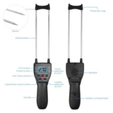 HTM - 350A HTM - 350A Digital Grain Moisture Tester Moisture Meter Water Content Analyzer with 300mm (11.8") Metal Probe for 14 Grains Wheat Corn Rice Peanut Soybean - Gain Express