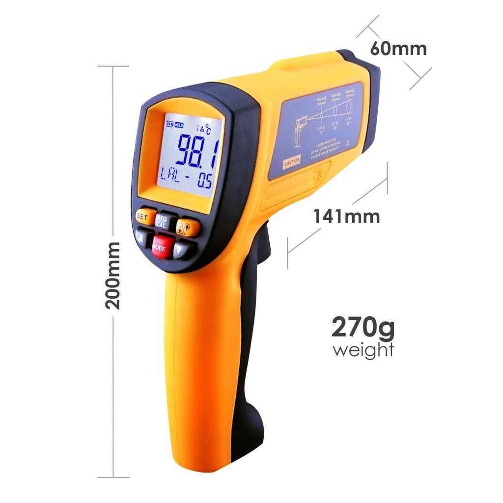 IR - G1150 Digital 20:1 Professional Infrared Thermometer 0.1~1EM Pyrometer - Gain Express