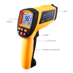 IR - G1150A IR - G1150A 50:1 Non - contract IR Infrared Laser Thermometer - 30~1150°C/ - 22~2102°F 0.1~1EM Pyrometer, Digital Professional Instant Read Hand Held Laser IR Temp Meter for Cooking/ Automotive/ Industrial/ Lab - Gain Express
