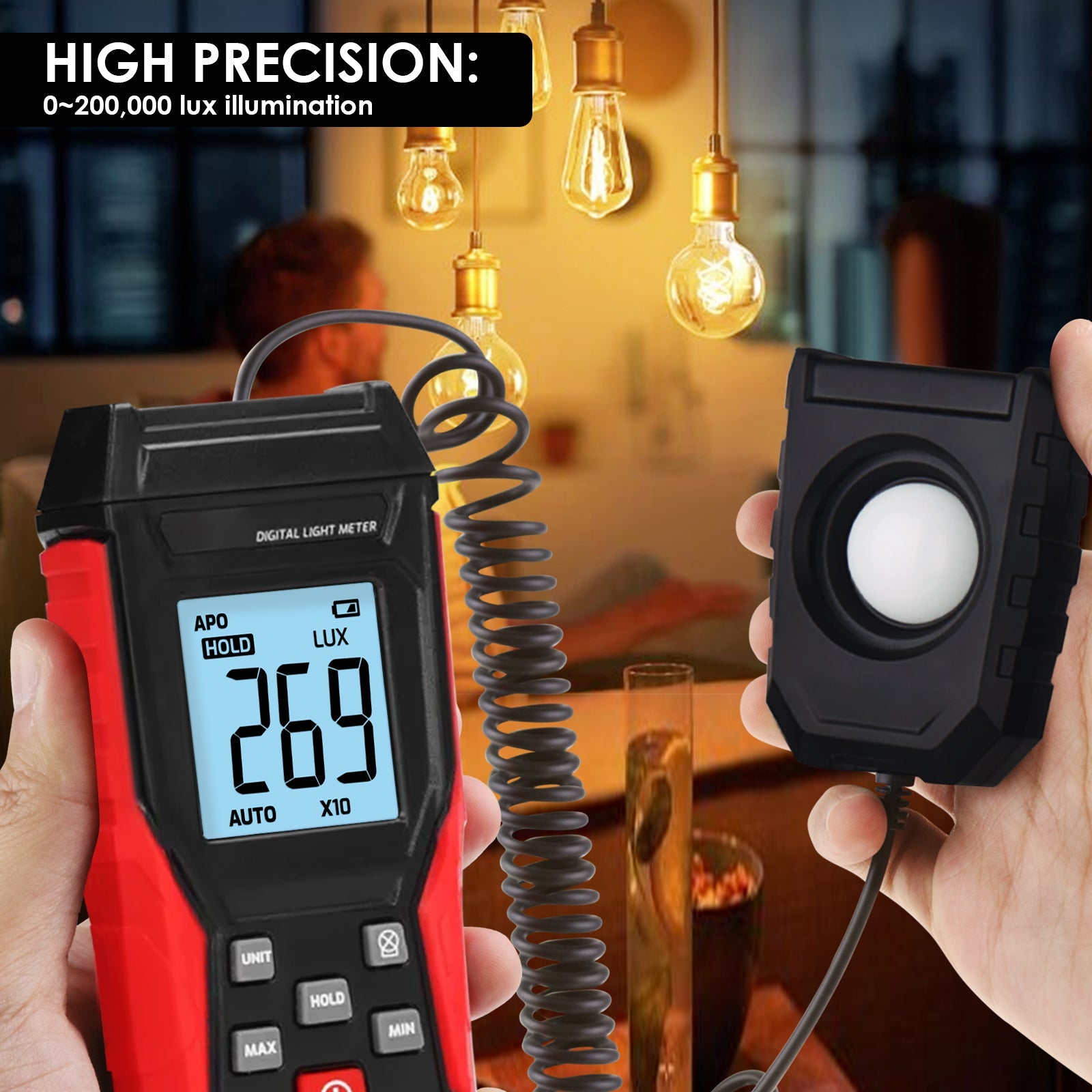 LUX - 331 LUX - 331 Digital Light / Lux Meter LUX Footcandle FC Illuminance Tester 200000Lux / 20000Fc - Gain Express