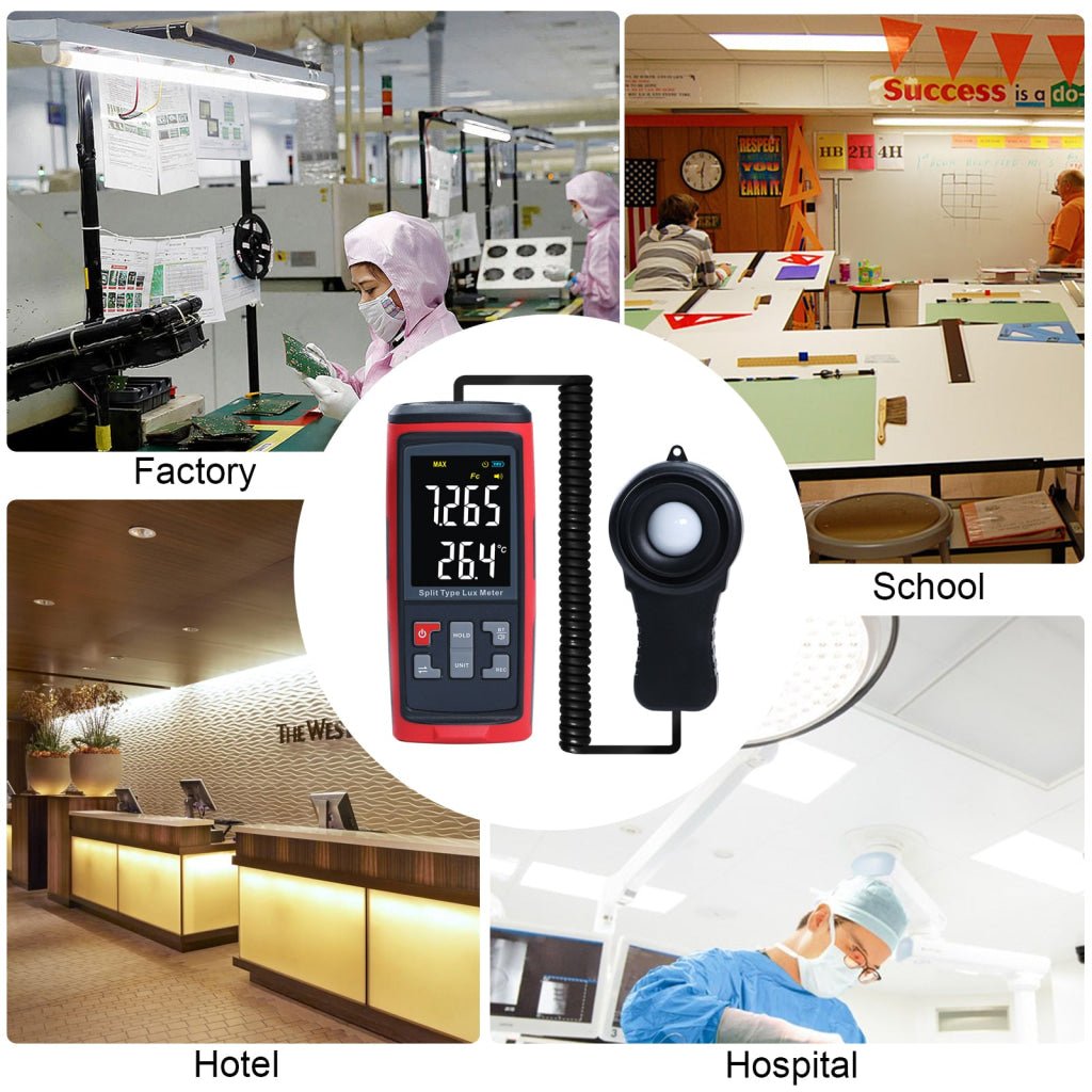 LUX-426 Split Type Digital Light Lux Meter with Temperature