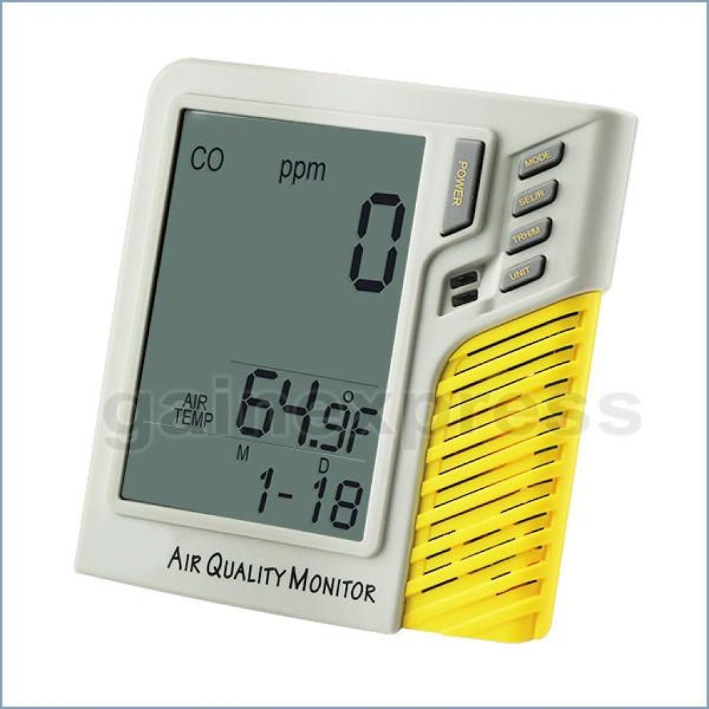M0198101 Digital Wall mount/Desktop 0~9999ppm CO Monitor Temperature Tester Made in Taiwan - Gain Express