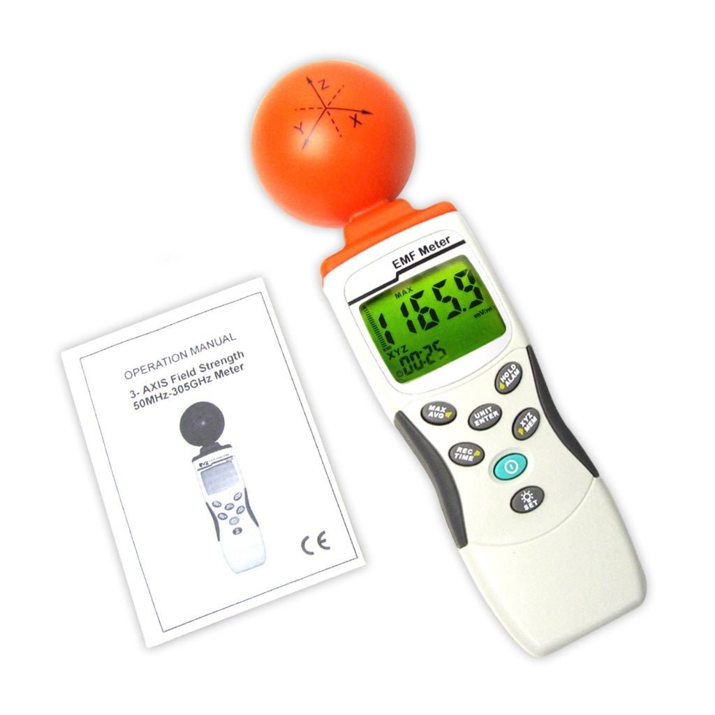 M0198195 Handheld EMF/RF (3 - axis Gauss Meter) Field Strength Meter 50MHz to 3.50GHz - Gain Express