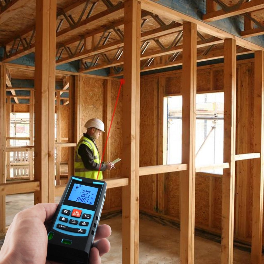 M04 - 004 M04 - 004 Handheld 100m Laser Distance Meter Area Volume Indirect Measure w/ Bubble Level - Gain Express