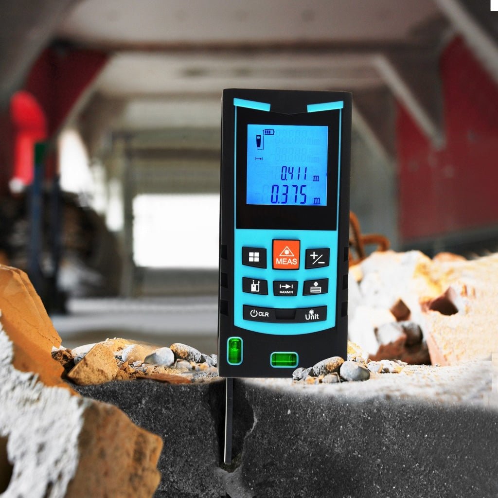 M04 - 004 M04 - 004 Handheld 100m Laser Distance Meter Area Volume Indirect Measure w/ Bubble Level - Gain Express