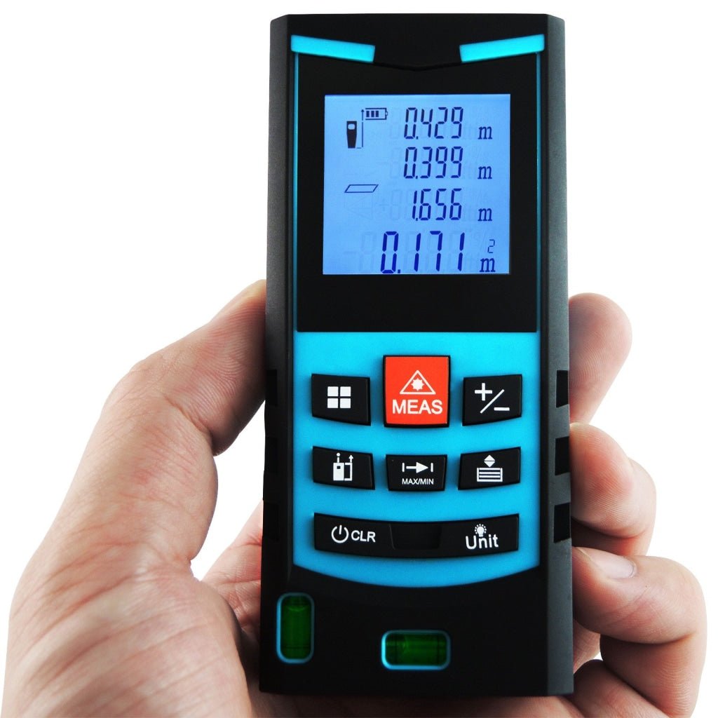 M04 - 004 M04 - 004 Handheld 100m Laser Distance Meter Area Volume Indirect Measure w/ Bubble Level - Gain Express