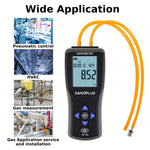 MAN - 334 MAN - 334 Digital Manometer Portable Air Vacuum / Gas Pressure Gauge Meter 12 Measurement Units with Backlight and Data storage Function Sing Pipe or Differential Pressure of 1 - 2 Pipes Detection - Gain Express