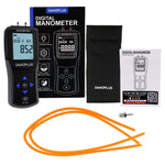 MAN - 334 MAN - 334 Digital Manometer Portable Air Vacuum / Gas Pressure Gauge Meter 12 Measurement Units with Backlight and Data storage Function Sing Pipe or Differential Pressure of 1 - 2 Pipes Detection - Gain Express
