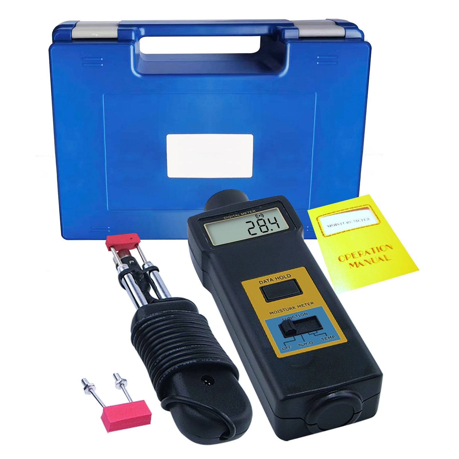 MC - 7806 MC - 7806 Digital Moisture Meter & Thermometer, Wood Cotton Paper - Gain Express