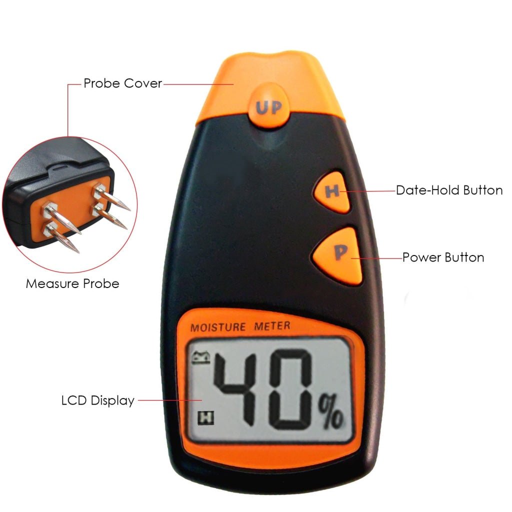 MD - 814 Digital 4 - Pin Wood Moisture Meter (5%~40%) - Gain Express