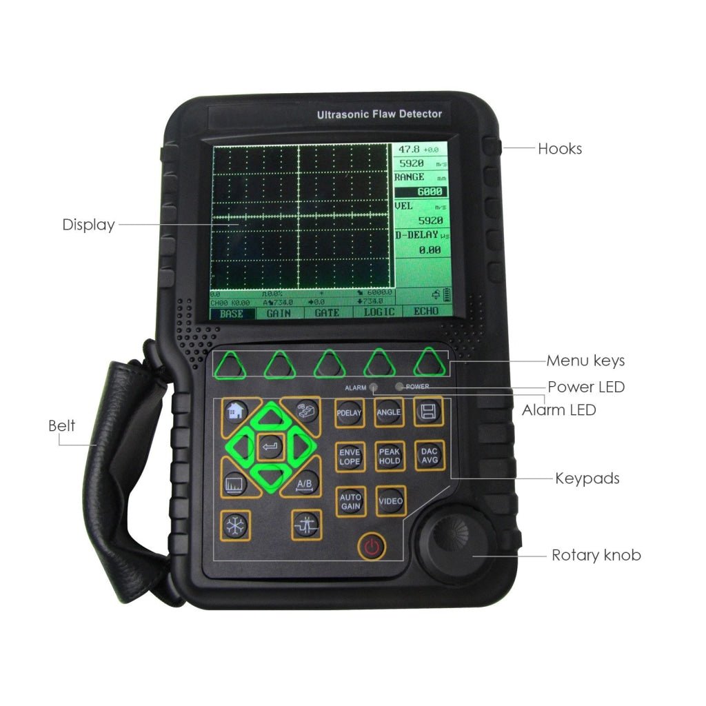 MFD350B MFD350B 0 - 6000mm Mitech Digital Ultrasonic Flaw Detector Defectoscope DAC AVR - Gain Express