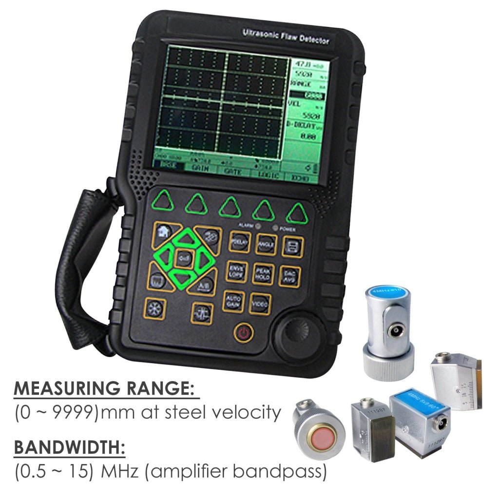 MFD500B 0 - 9999mm Mitech Digital Ultrasonic Flaw Detector Defectoscope DAC AVR Steel Velocity - Gain Express