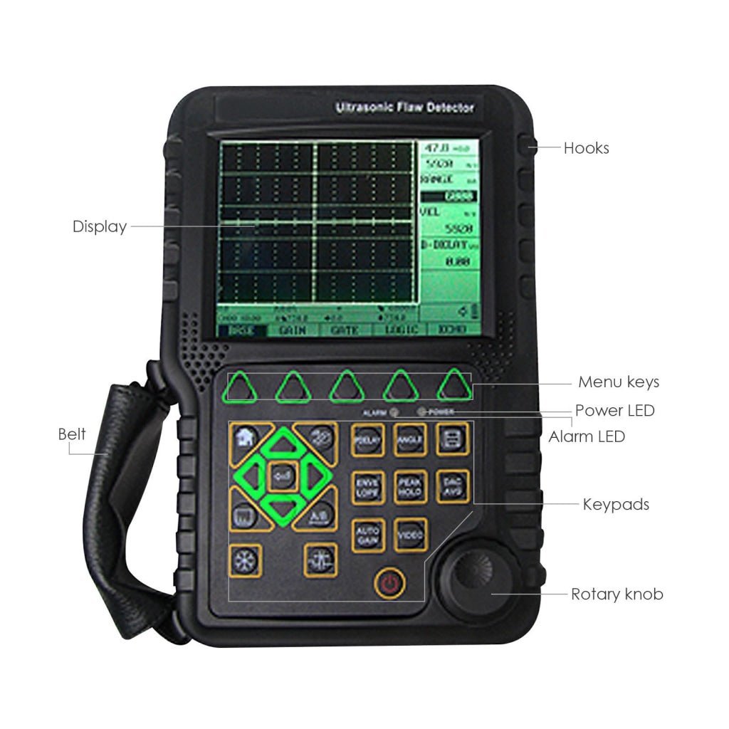 MFD500B 0 - 9999mm Mitech Digital Ultrasonic Flaw Detector Defectoscope DAC AVR Steel Velocity - Gain Express