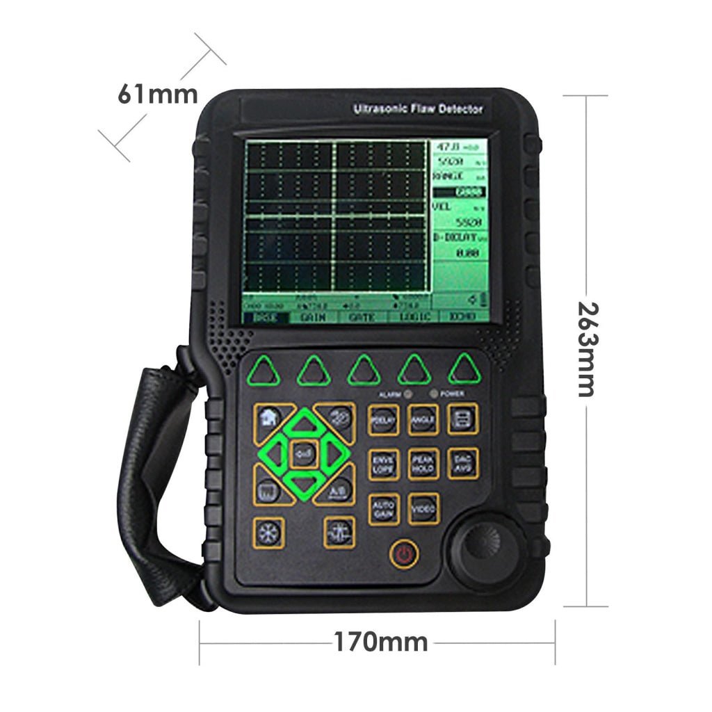 MFD500B 0 - 9999mm Mitech Digital Ultrasonic Flaw Detector Defectoscope DAC AVR Steel Velocity - Gain Express