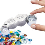 MG - 22181 Mini Portable 2 in 1 Jeweler's Loupe 10X & 20X Magnifier Dual Lens - Gain Express