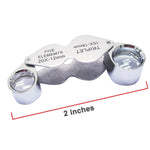MG - 22181 Mini Portable 2 in 1 Jeweler's Loupe 10X & 20X Magnifier Dual Lens - Gain Express