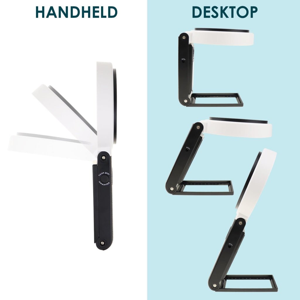 MLL - 362 MLL - 362 Multifunction Magnifier Double Lens 10x and 25x Magnification with AC/DC Power 5LED and 2UV Light 90mm Optical Lens Handheld or Desktop Used - Gain Express