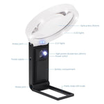 MLL - 362 MLL - 362 Multifunction Magnifier Double Lens 10x and 25x Magnification with AC/DC Power 5LED and 2UV Light 90mm Optical Lens Handheld or Desktop Used - Gain Express