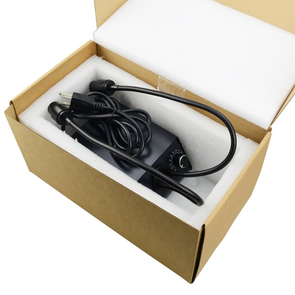 MSC - 208_US MSC - 208 Cold LED Dual Gooseneck Lights Microscope Illuminator with Dimmer, 6500K, Adjustable Brightness 100V~240V - Gain Express