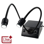 MSC - 208_US MSC - 208 Cold LED Dual Gooseneck Lights Microscope Illuminator with Dimmer, 6500K, Adjustable Brightness 100V~240V - Gain Express