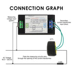 MUL - 361 Digital 6 - in - 1 AC Multi - Function Monitor AC Voltage and Current Frequency Factor Active Power Electricity Digital Colored Screen Display - Gain Express