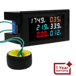 MUL - 361 Digital 6 - in - 1 AC Multi - Function Monitor AC Voltage and Current Frequency Factor Active Power Electricity Digital Colored Screen Display - Gain Express