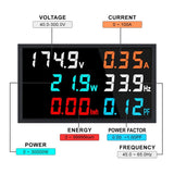 MUL - 361 Digital 6 - in - 1 AC Multi - Function Monitor AC Voltage and Current Frequency Factor Active Power Electricity Digital Colored Screen Display - Gain Express