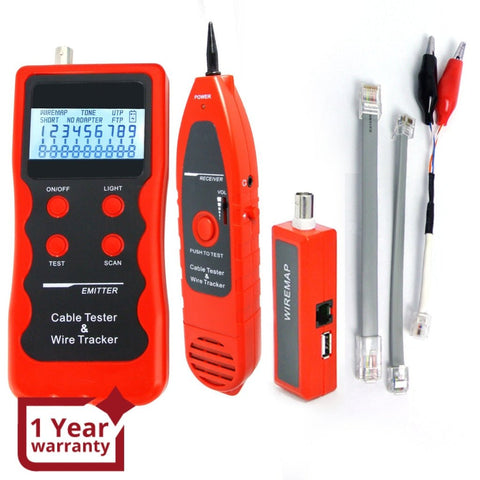 N03NF - 838 Network Cable Tester RJ45 RJ11 BNC 1394 Line Phone Wire Tracker - Gain Express