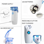 NEB - 1 Portable Mesh Nebulizer Handheld Nebulizer for Cough, Portable Personal Cool Mist Steam Inhaler for Sinus Cold, Kids Adults Use - Gain Express
