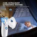 NEB - 1 Portable Mesh Nebulizer Handheld Nebulizer for Cough, Portable Personal Cool Mist Steam Inhaler for Sinus Cold, Kids Adults Use - Gain Express