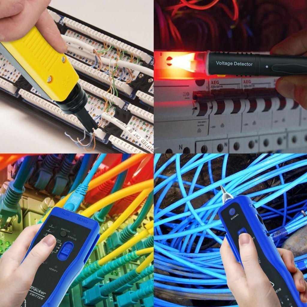 NF - 1107 Network Cable Testing Diagnostic Tool Kit Set - Ethernet LAN Cable Tester Wire Tracker Voltage Detector Punch Tool RJ45 RJ11 - Gain Express